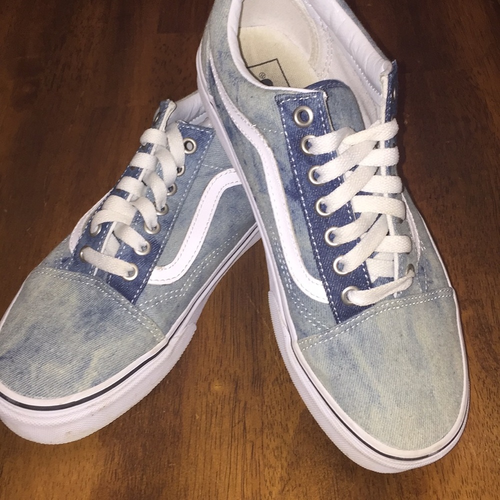Denim Whitewash Vans